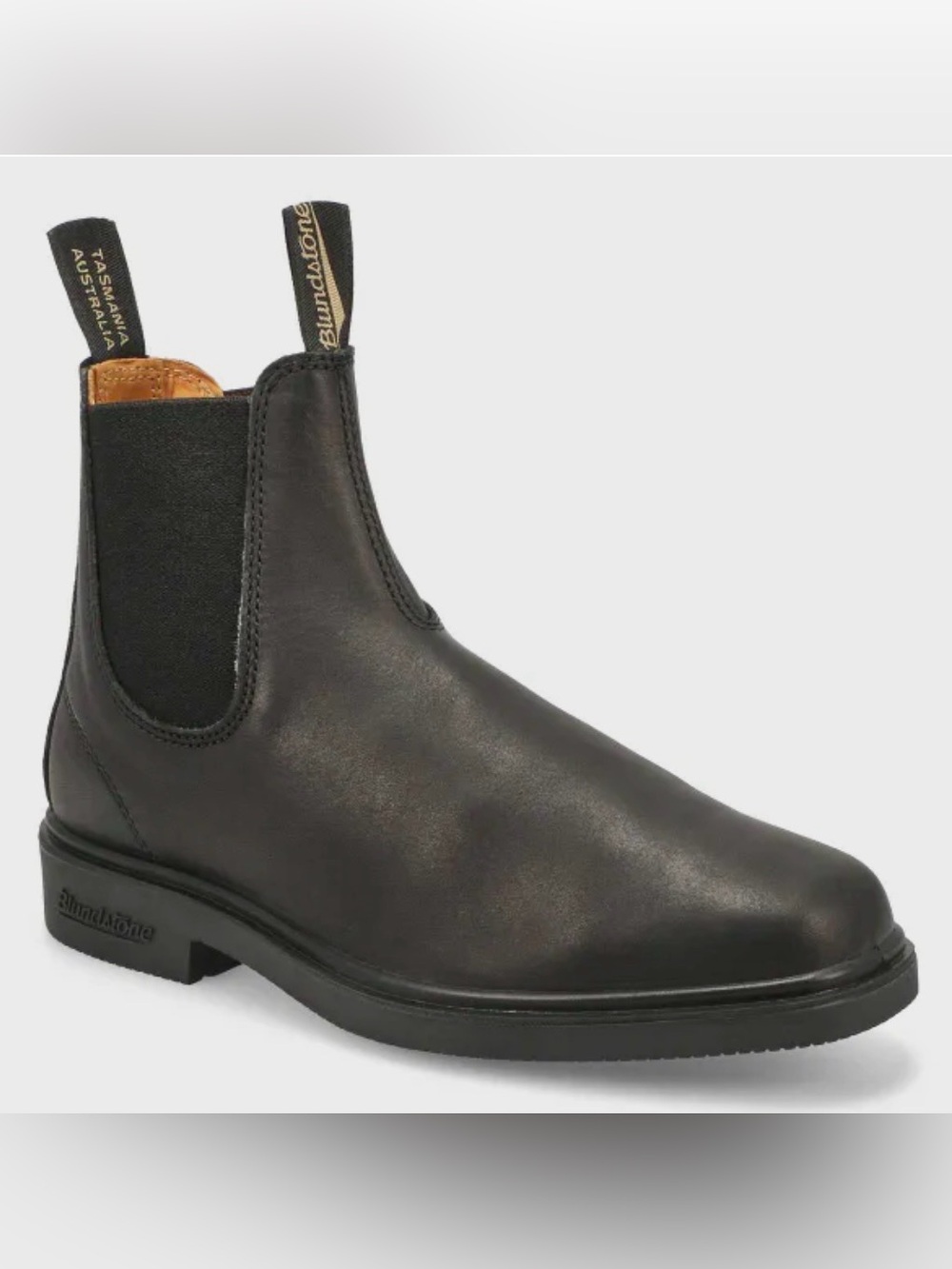 Blundstone Black Leather Chisel Toe Boots 7 1/2 AUS